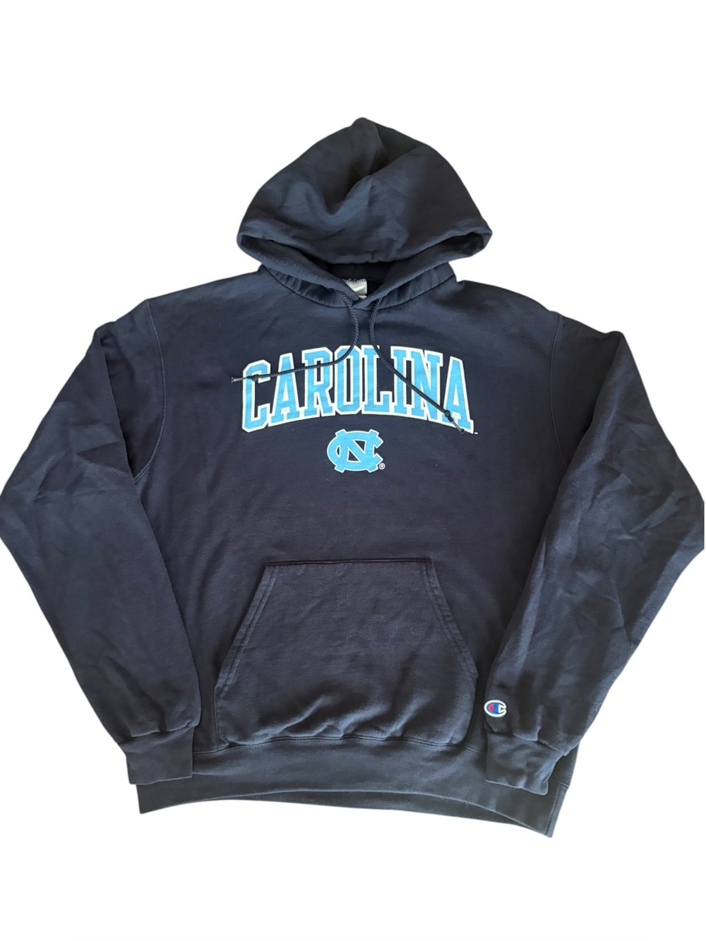 Champion North Carolina Tarheels UNC Navy Hoodie Mens Medium